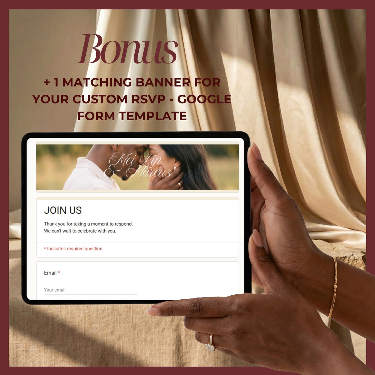 Romantic Photobooth Save the Date Website Template | Canva Save the Date with Countdown Timer & Address Collection