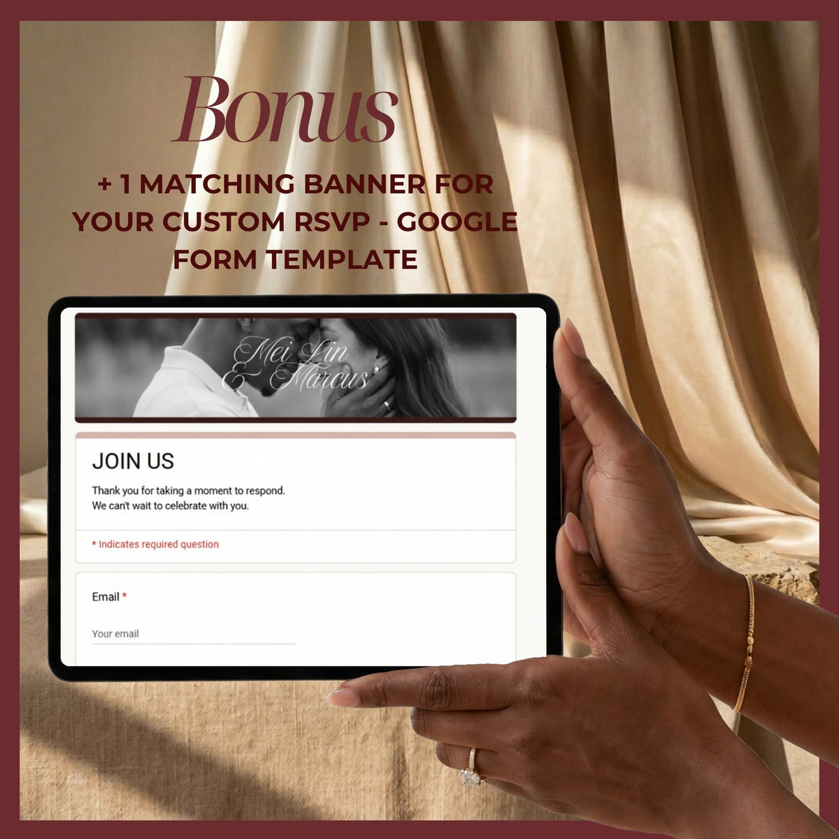 Romantic Photobooth Wedding Website Template | Canva Wedding Website with RSVP, Countdown & Love Story