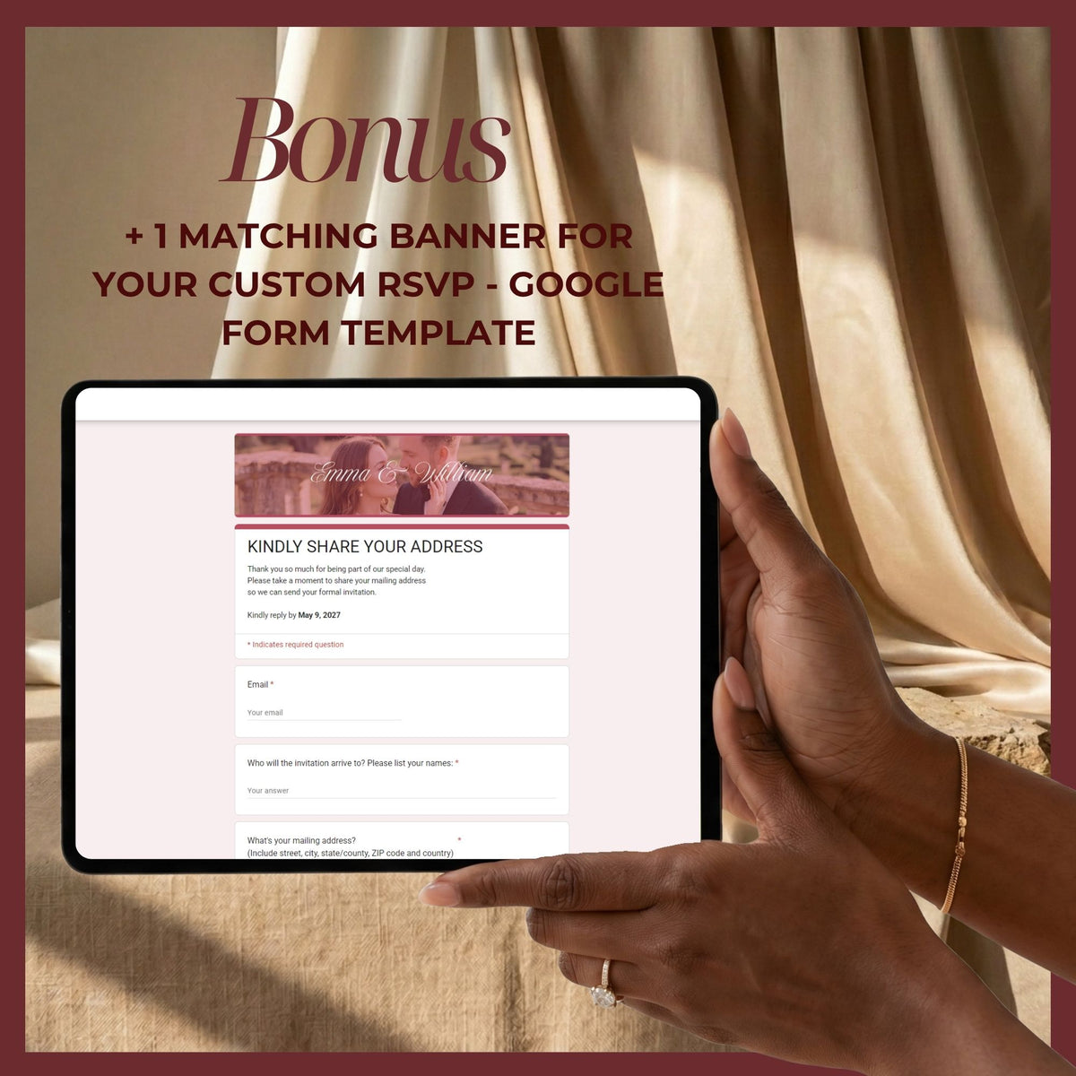 Pink and Floral Save the Date Template | Canva Editable | Romantic Digital Wedding Announcement