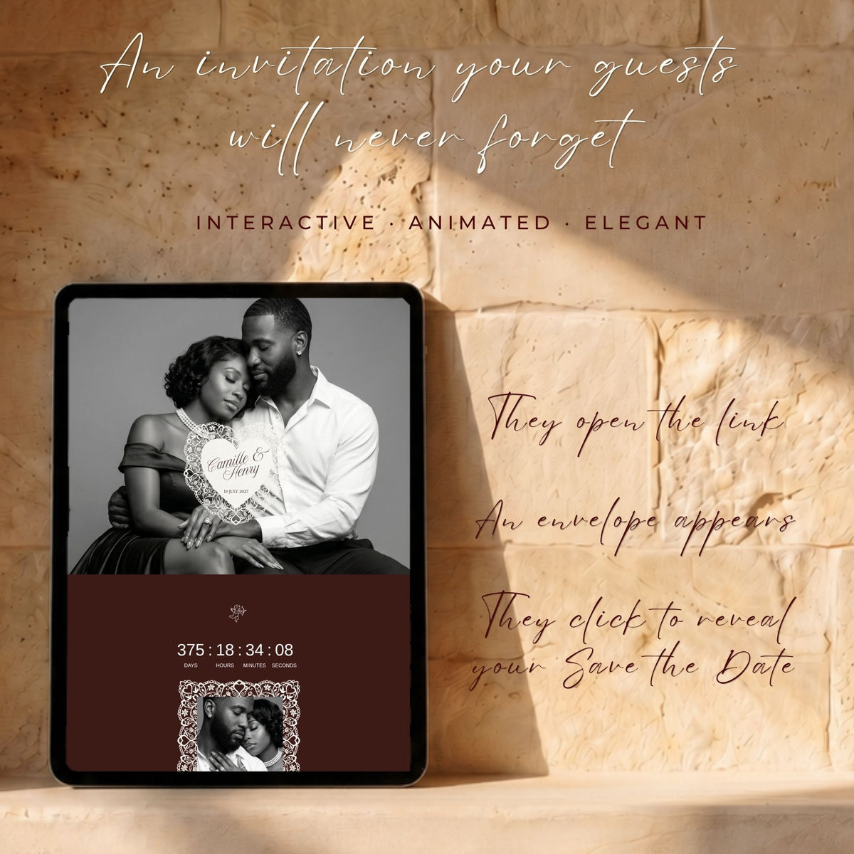 Old Money Canva Wedding Website Template with RSVP | Canva Editable | Elegant Digital Invitation