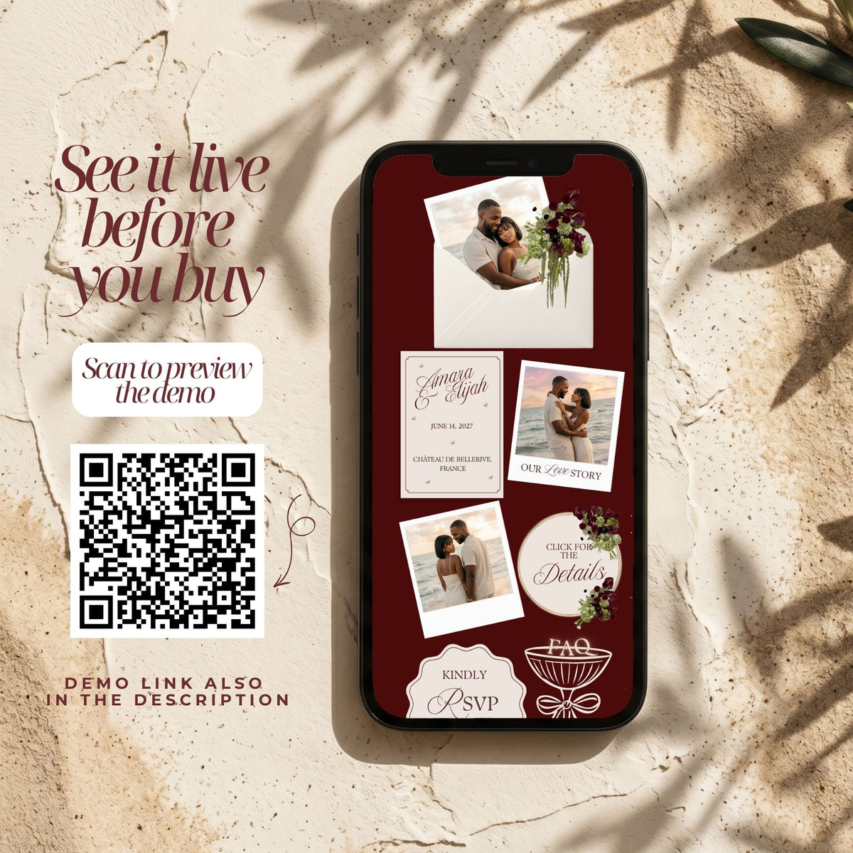 Old Money Canva Wedding Website Template with RSVP | Vintage Romance Canva Editable | Elegant Digital Invitation