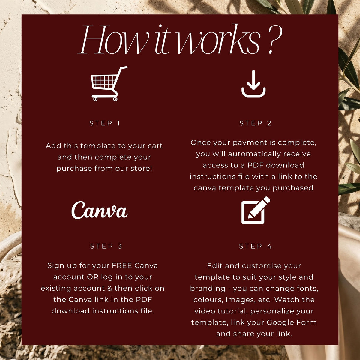 Old Money Save the Date Template | Burgundy & Ivory Canva Editable | Elegant Digital Wedding Announcement